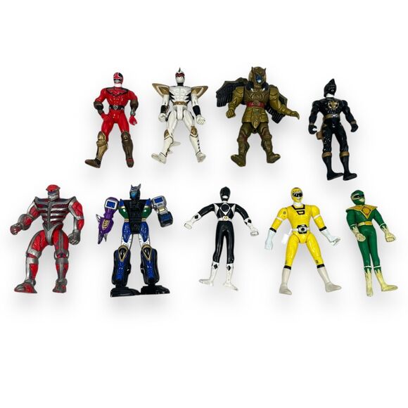 Vintage Power Rangers Action Figures Lot of 9 BandaiSabin Collectable 90s Y2K - Picture 1 of 9